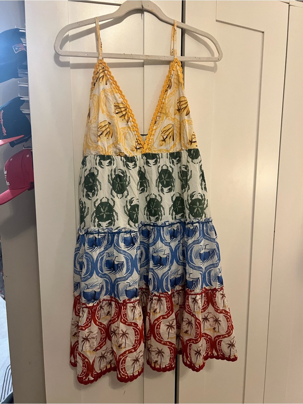 FARM Rio Multi-Color Tiered V-Neck Spaghetti-Strap Mini Dress - Picture 2 of 5